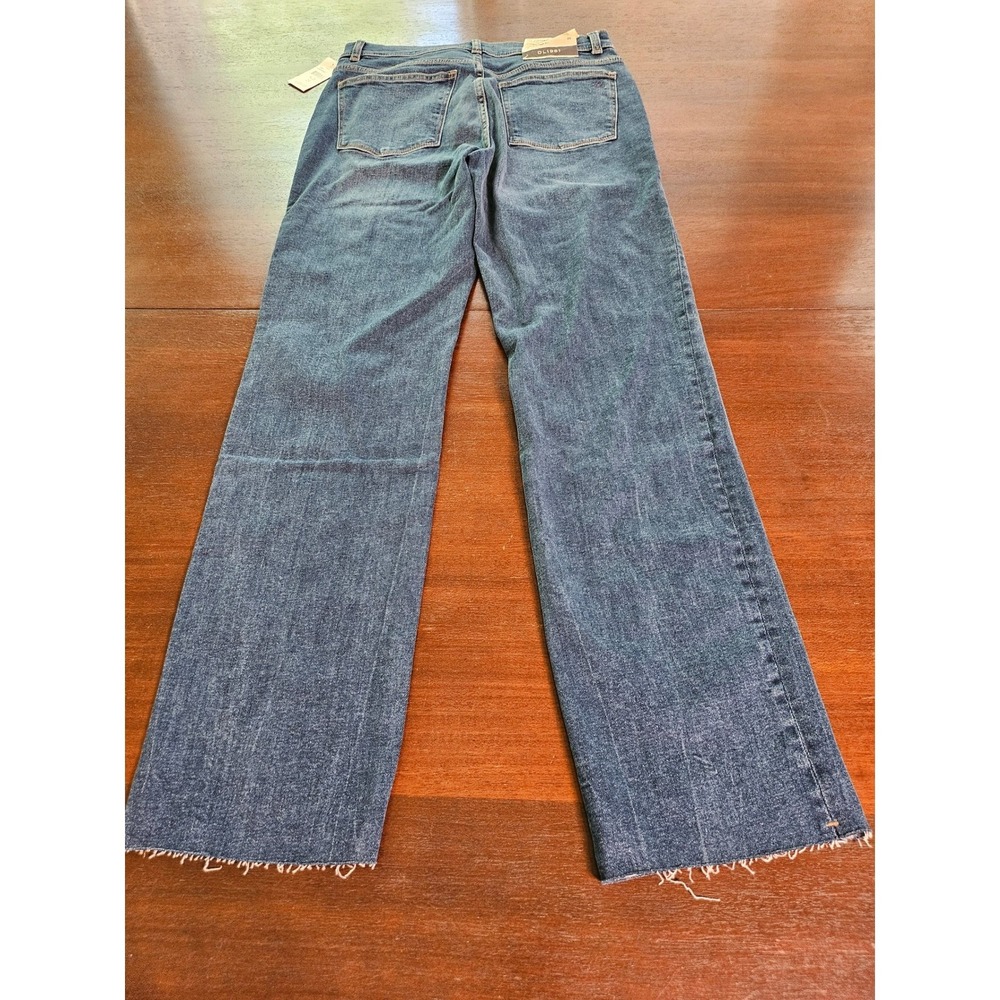 DL1961 Patti Straight Jeans Womens 29 Blue High Rise Vintage Seaborn Raw 12993